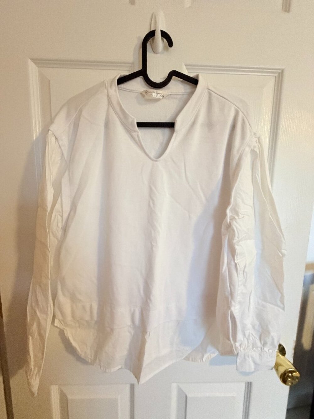 Nanette Lepore Play White Mixed Media Long Sleeve Top